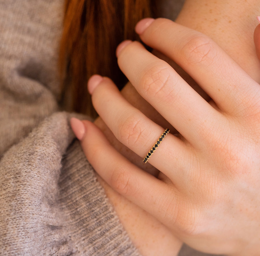 Black diamond anniversary band Clearance