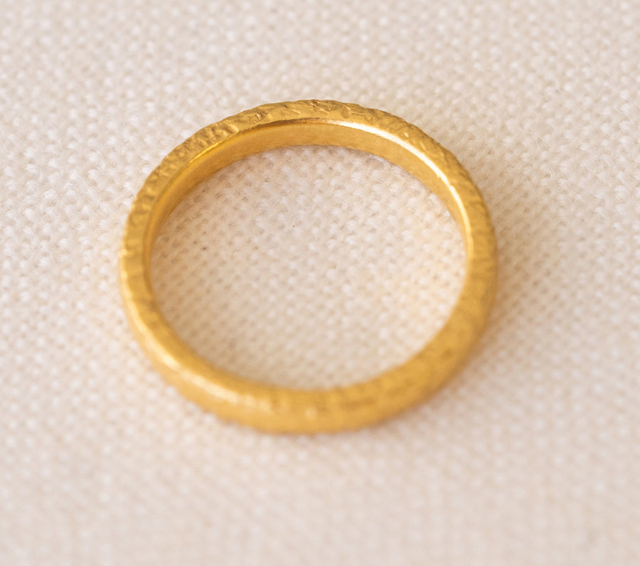 Textured Gold Wedding Ring