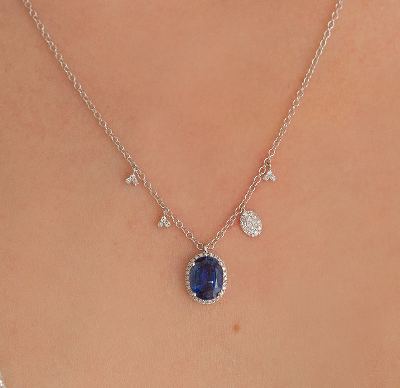 Kyanite Diamond Necklace