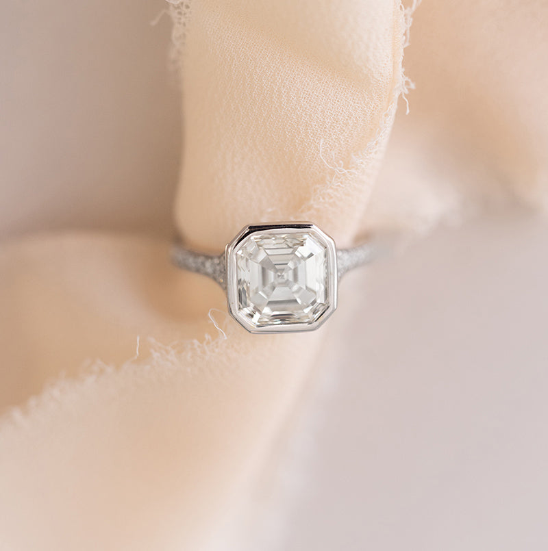4.20 Asscher Cut Diamond Ring