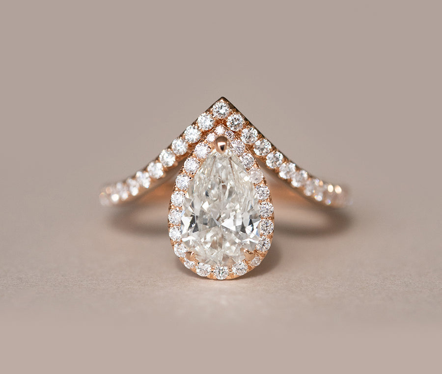 Nouveau Pear Cut Diamond Ring