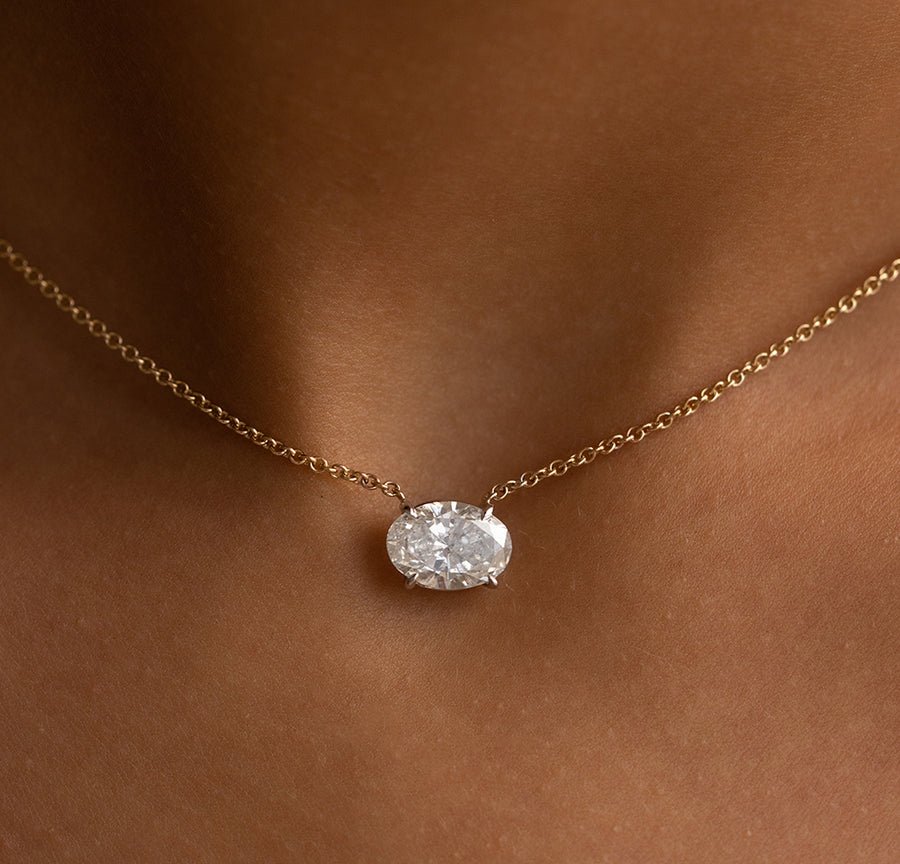 2.01 ct. Oval Diamond Necklace