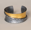 Lika Behar Hammered Gold & Silver Cuff Bracelet 