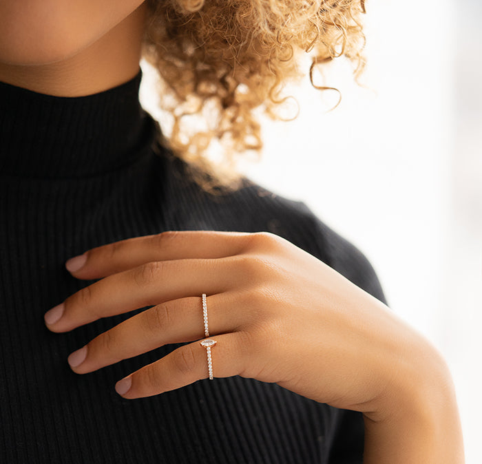 Two-Finger Diamond Ring