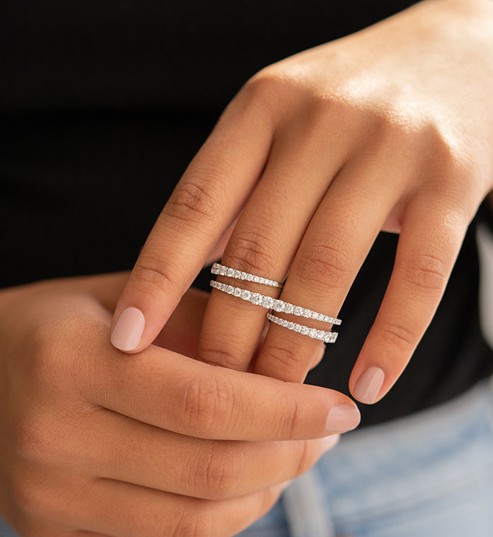 Diamond Double Finger Ring