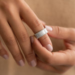 Ultra Long Baguette Diamond Band