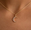 Crescent Diamond Moon Necklace