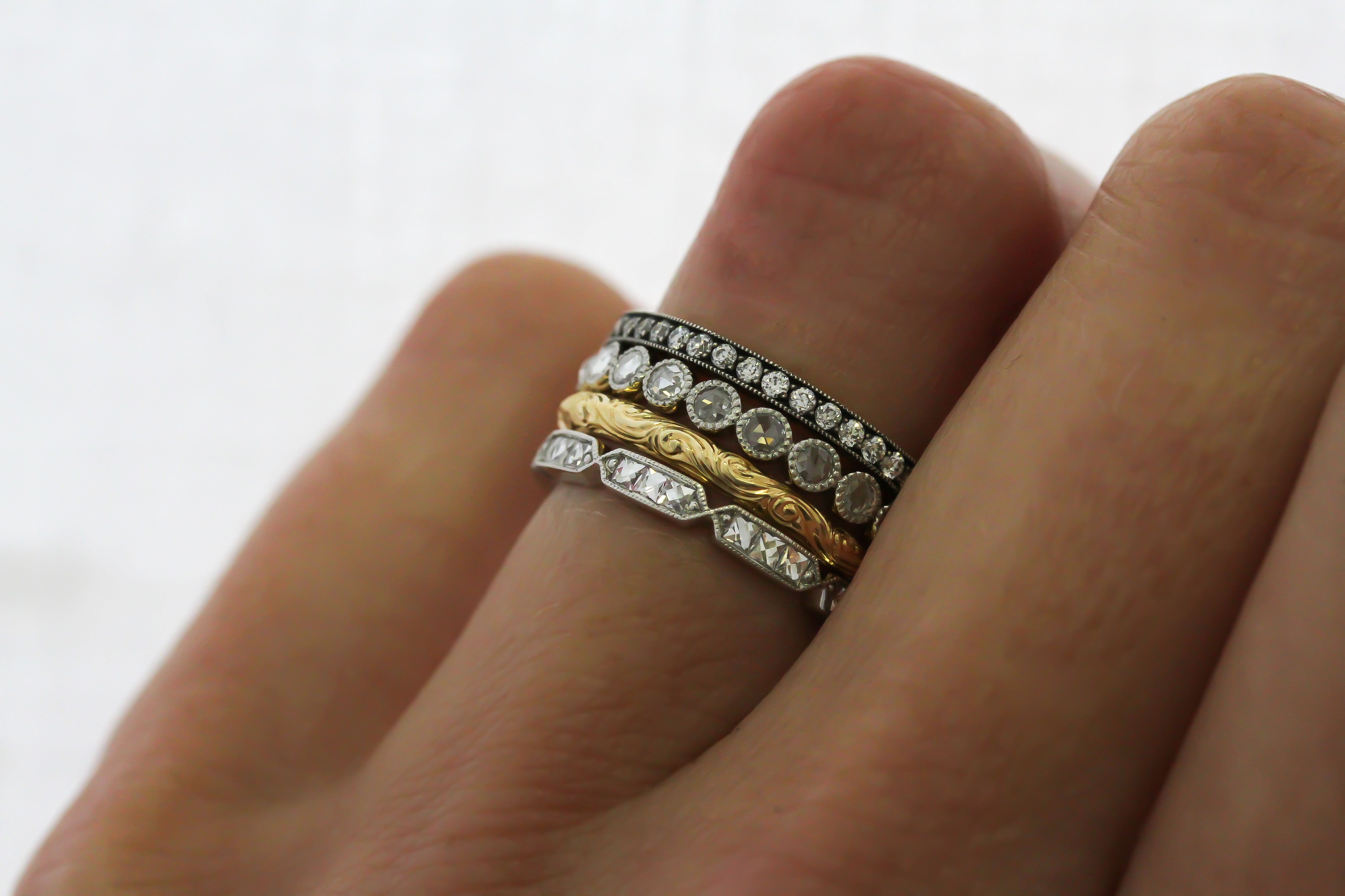 Stackable 'State St.' Ring Stack by Harold Stevens Jewelers