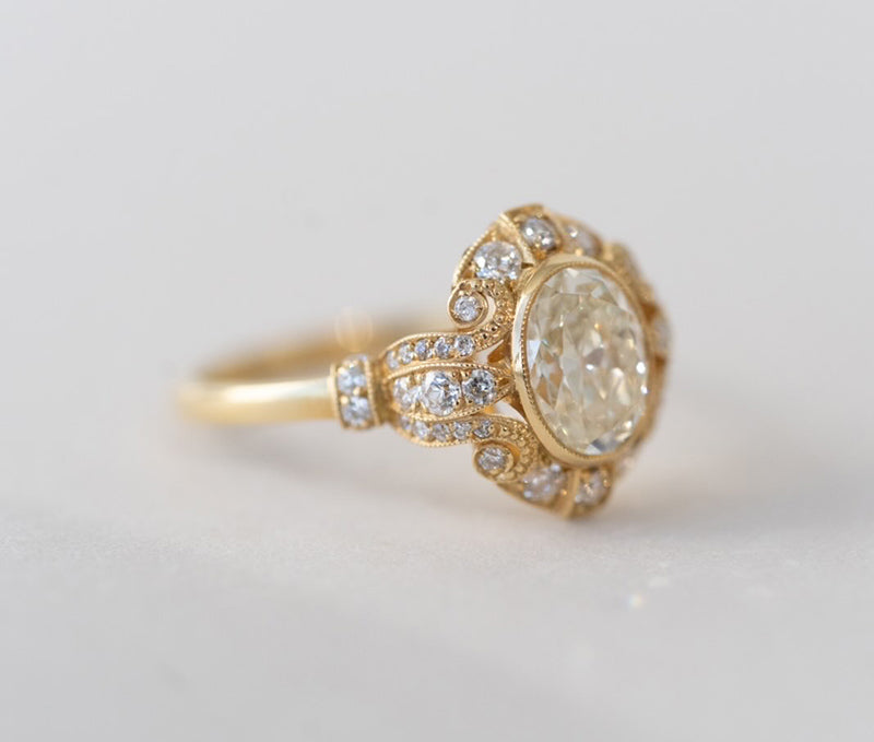 1.27 ct. Vintage Oval Engagement Ring