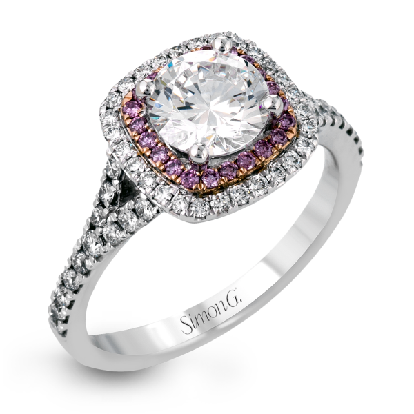 Simon G Double Halo Ring Simon G Engagement Rings in San Diego