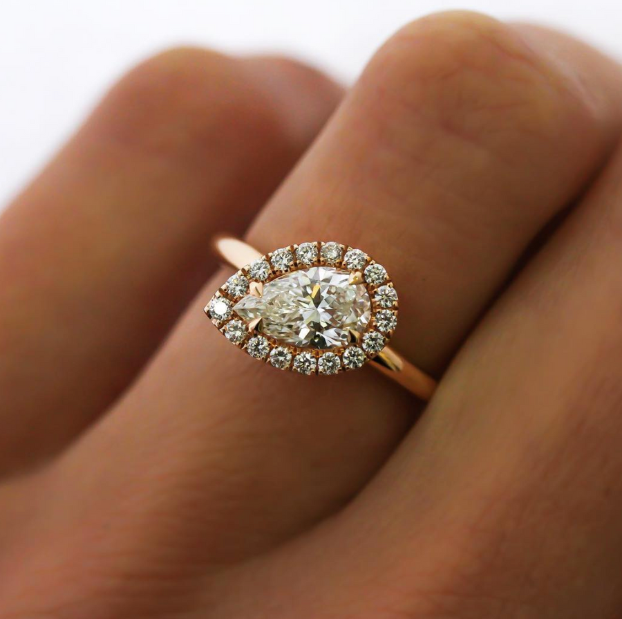 Pear-Cut Diamond Ring Setting