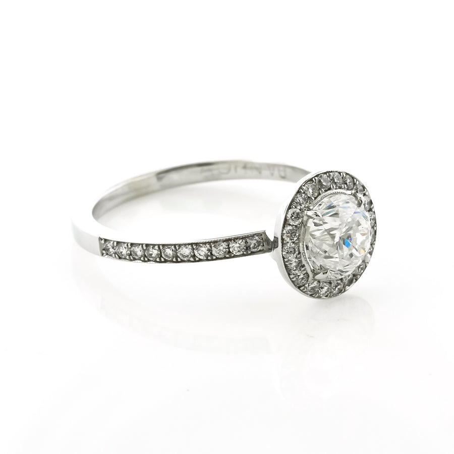 Micro Prong Diamond Engagement Ring by Danhov