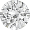 Round shaped diamond with brilliant facets. Exceptional clarity and cut.