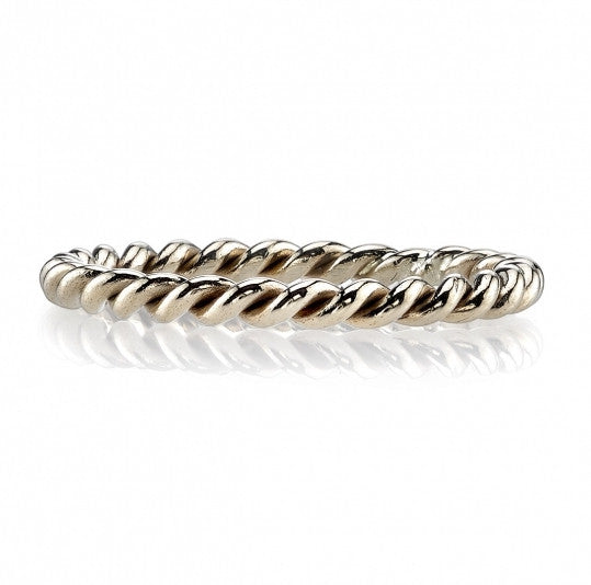 Twisted Cable Gold Stackable Rings